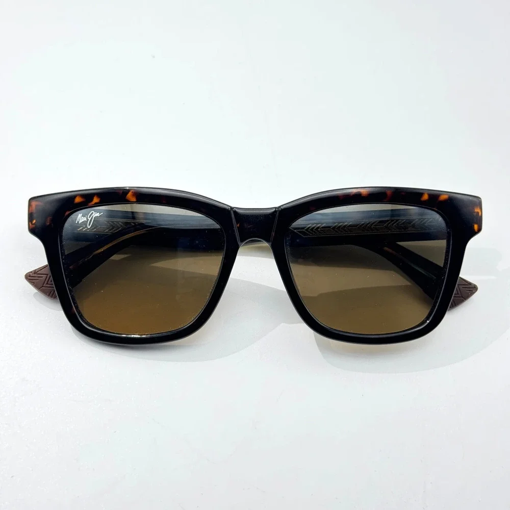 Maui Jim Sunglasses Hanohano STG-SG MJ644-10 Dark Havana Square Brown Polarized